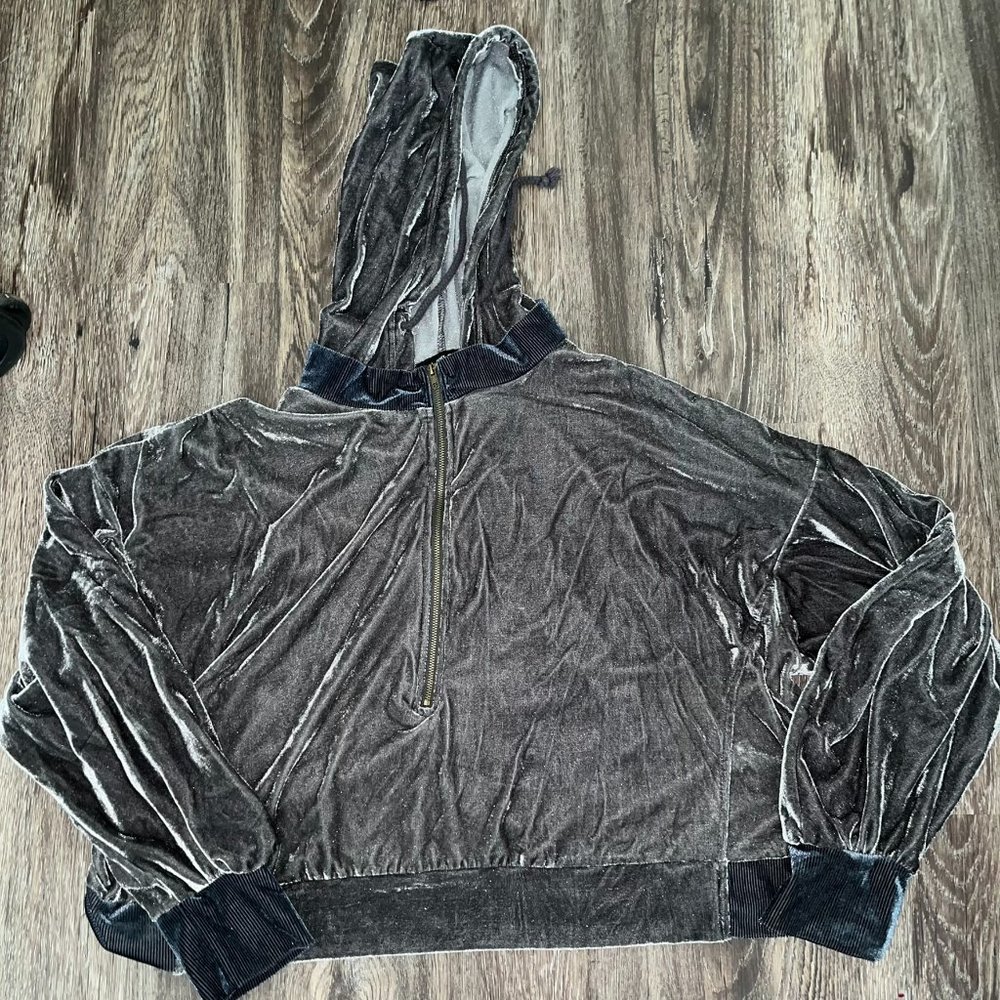 Akira Oversized Velvet Hoodie